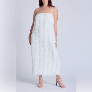 Textured Half Moon Column Dress